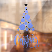 メリークリスマスブルーツリースターズホリデー ウィンドウサイン (シート2)