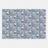 メリークリスマスブルーデニムジーンズ ラッピングペーパーシート (正面)