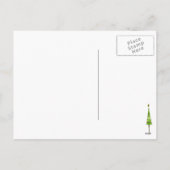 メリークリスマスブルーホリデーツリーズスケッチ シーズンポストカード (裏面)