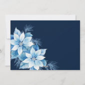 メリークリスマスブルーポインセチア シーズンカード (裏面)