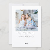 メリークリスマスブルーリボンツリー写真 シーズンカード (裏面)