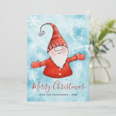 メリークリスマスブルーレッド格言2025カレンダー シーズンカード (スタンド正面)