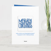 メリークリスマスブルー文字カード シーズンカード (裏面)