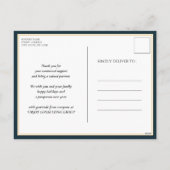 メリークリスマスブルー書道モダン事業 シーズンポストカード (裏面)