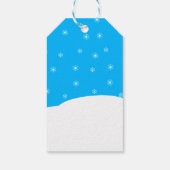 メリークリスマスブルー格言と可愛いキツネクリスマス ギフトタグ (裏面)