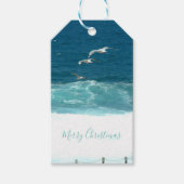 メリークリスマスブルー海波ギフトラベル ギフトタグ (正面)