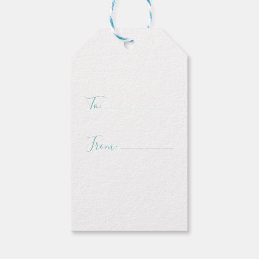 メリークリスマスブルー海波ギフトラベル ギフトタグ (裏面)