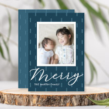 メリークリスマスブルー蒸しプリント写真