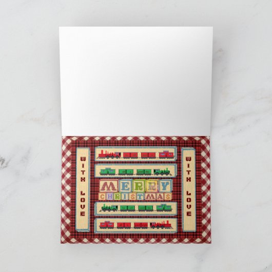 メリークリスマスブロックパーティーカスタムクリスマスカード シーズンカード (内部)
