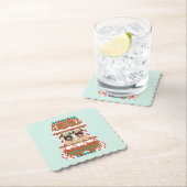 メリークリスマスプグホリデースタンドドッグス ペーパーコースター (インサイチュ)