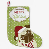 メリークリスマスプグ スモールクリスマスストッキング (正面)