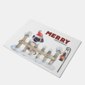 メリークリスマスプグ ドアマット (アングル)