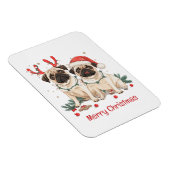メリークリスマスプッグ犬 マグネット (右側)