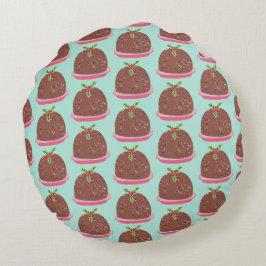 メリークリスマスプモダンディングイラストレーション ラウンドクッション