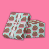 メリークリスマスプモダンディングイラストレーション ラッピングペーパー