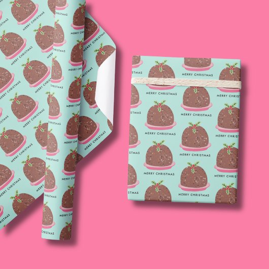 メリークリスマスプリンイラストレーション ラッピングペーパー