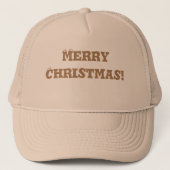 メリークリスマスプリントされた名前文字は平和を願う キャップ (正面)