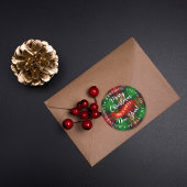 メリークリスマスプレイドクリスマス会社のマーケティング ラウンドシール