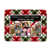 メリークリスマスプレイドタータンチェック写真コラージュ