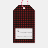 メリークリスマスプレイドパターンクリスマスツリー ギフトタグ (裏面)