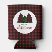 メリークリスマスプレイドパターンクリスマスツリー 缶クーラー (裏面)