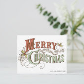 メリークリスマスプレイドホリデーカード シーズンカード (スタンド正面)