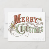 メリークリスマスプレイドホリデーカード シーズンカード (正面)