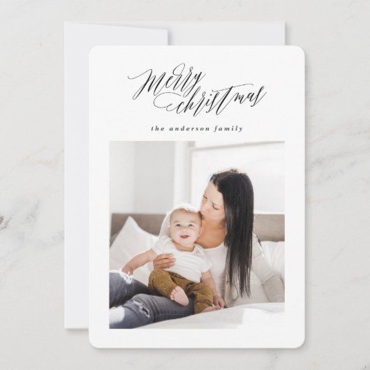 メリークリスマスプレイド台本のホリデーカード シーズンカード (正面)