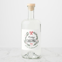 メリークリスマスプレゼントの休日のお気に入り リキュールボトルラベル