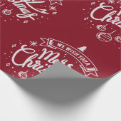 メリークリスマスプレゼントの包装 ラッピングペーパー (角)