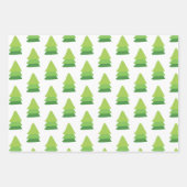 メリークリスマスプレゼントの木柄 ラッピングペーパーシート (正面2)