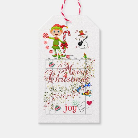 メリークリスマスプレゼントラベルカレンダー2021 ギフトタグ (正面)