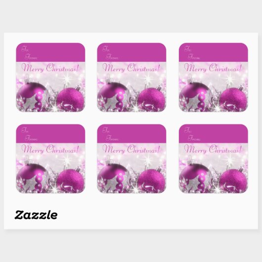 メリークリスマスプレゼントラベルシール スクエアシール (シート)