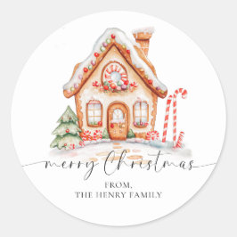 メリークリスマスプレゼントラベルシール ラウンドシール