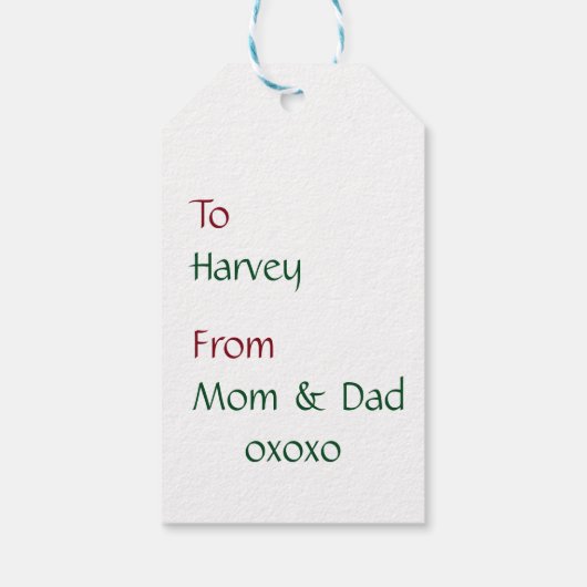 メリークリスマスプレゼントラベル – くるみ割り ギフトタグ (裏面)