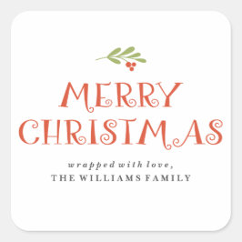 メリークリスマスプレゼントラベル スクエアシール