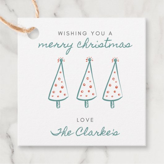 メリークリスマスプレゼントラベル フェイバータグ (正面)