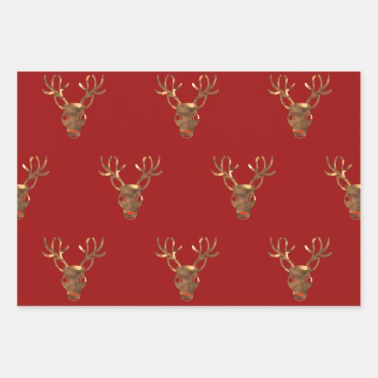 メリークリスマスプレゼント包装紙!折り返し紙 ラッピングペーパーシート (正面)