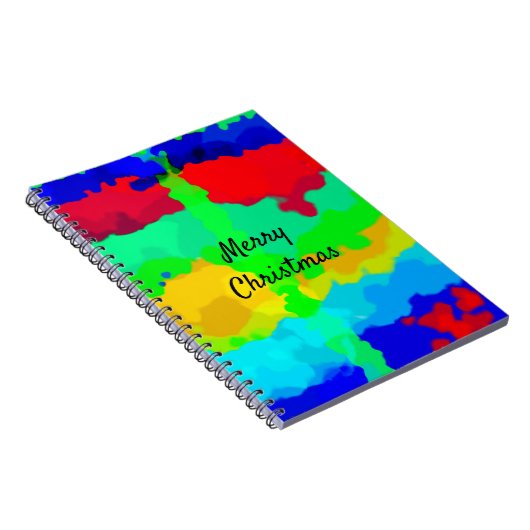 メリークリスマスプレゼント好意インクスプラッシュ抽象芸術 ノートブック (右側)