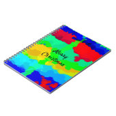 メリークリスマスプレゼント好意インクスプラッシュ抽象芸術 ノートブック (左側)