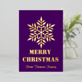 メリークリスマスプレゼント金箔クリスマス 箔シーズンカード (立ち正面)