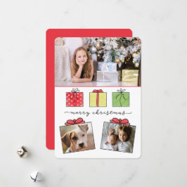 メリークリスマスプレゼント3-photos休日 シーズンカード