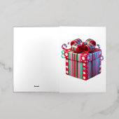 メリークリスマスプレゼント！カード 箔シーズンカード (外側レイダウン)