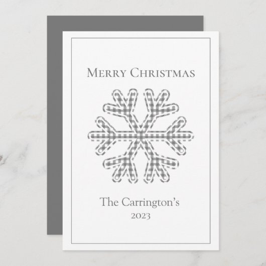 メリークリスマスプレッドスノーフレークモダン (正面/裏面)