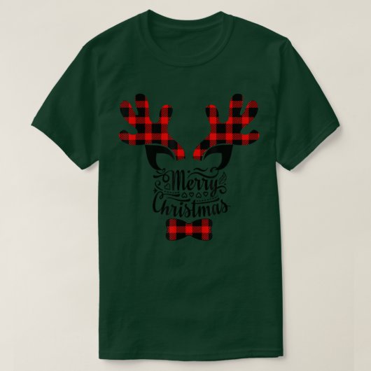 メリークリスマスプレッドトナカイ Tシャツ (デザイン正面)