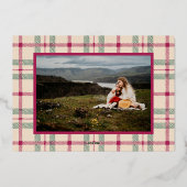 メリークリスマスプレッドフォトフォイルグリーティングカード 箔シーズンカード (裏面)