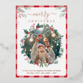 メリークリスマスプレッドフォトボタニカル 箔シーズンカード (正面)