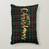 メリークリスマスプレッドメタリック金ゴールド アクセントクッション (正面(垂直))