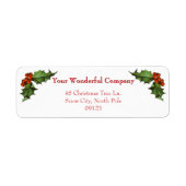 メリークリスマスプレドとホリー | 戻る ラベル (正面)