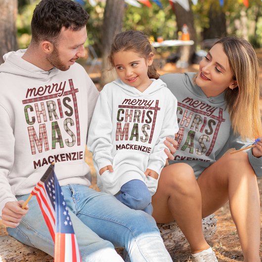 メリークリスマスプレド刺繍女性カスタマイズ パーカ